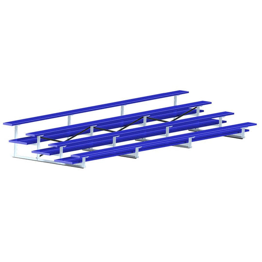 Jaypro Bleacher - 21' (4 Row - Double Foot Plank) - All Aluminum (Powder Coated) BLDP-421ALPC