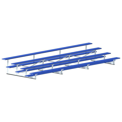 Jaypro Bleacher - 21' (4 Row - Single Foot Plank) - Standard, Outdoor (Powder Coated) BLCH-421PC