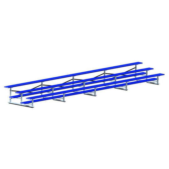 Jaypro Bleacher - 27' (3 Row - Single Foot Plank) - All Aluminum (Powder Coated) BLCH-327ALPC