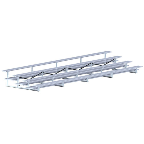 Jaypro Bleacher - 27' (4 Row - Double Foot Plank) - All Aluminum BLDP-427AL