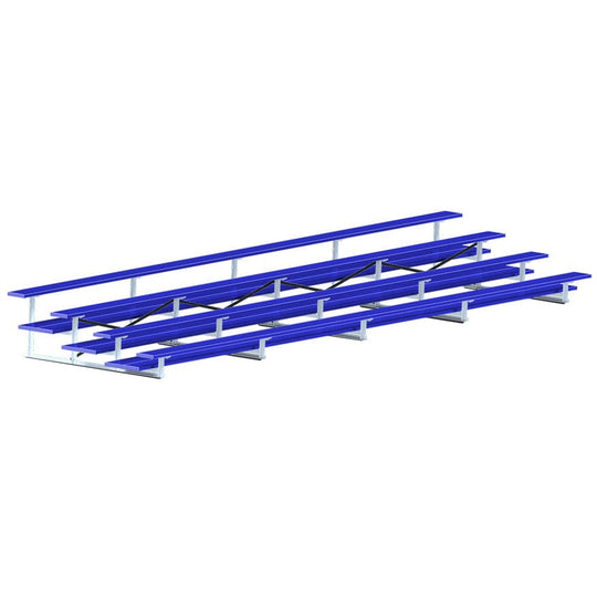 Jaypro Bleacher - 27' (4 Row - Double Foot Plank) - All Aluminum (Powder Coated) BLDP-427ALPC