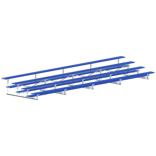 Jaypro Bleacher - 27' (4 Row - Single Foot Plank) - Standard, Outdoor (Powder Coated) BLCH-427PC