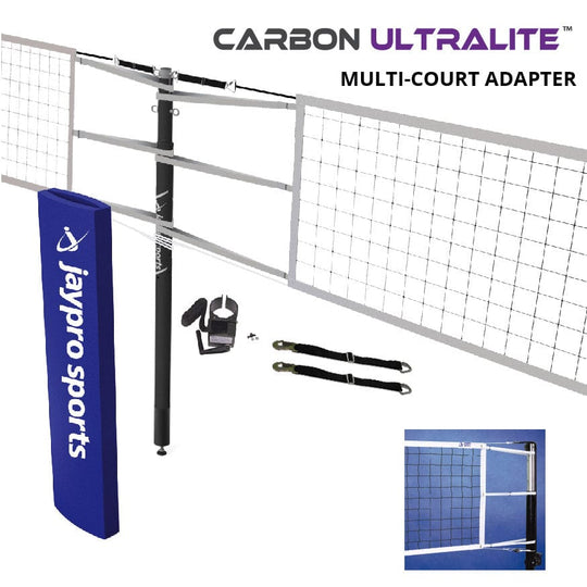 Jaypro Carbon Ultralite Volleyball Net Center Upright System (3-1/2 in. Floor Sleeve) PVBC-900