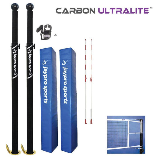 Jaypro Carbon Ultralite Volleyball System (3-1/2 in. Floor Sleeve) PVB-9000