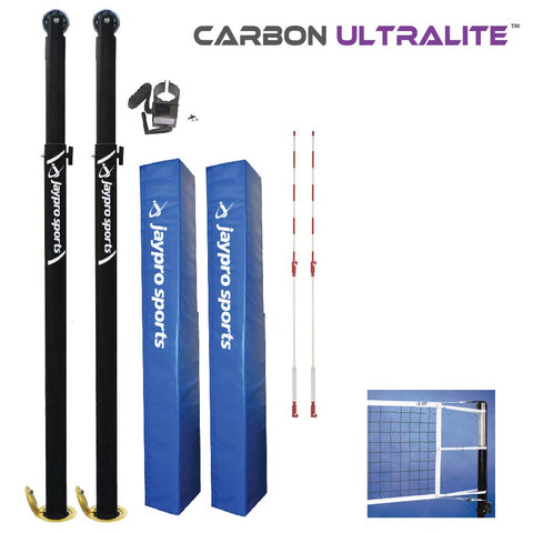 Jaypro Carbon Ultralite Volleyball System (3 in. Floor Sleeve) PVB-9500