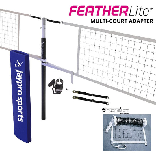 Jaypro FeatherLite Volleyball Net Center Upright System (3-1/2 in. Floor Sleeve) PVBC-500