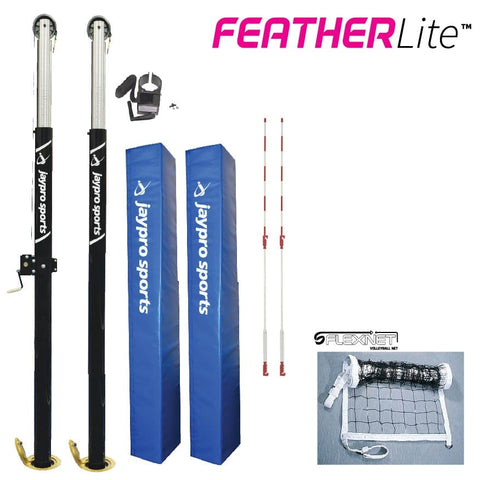 Jaypro FeatherLite Volleyball System (3 in. Floor Sleeve) PVB-4500