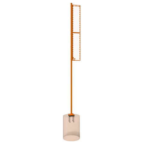Jaypro Foul Poles - 20' - Softball Professional (Surface Mount) SBFP-200SM