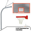 Image of Jaypro Gooseneck Basketball System (5-9/16" Pole with 6' Offset) 72"W x 42"H Perforated Aluminum Backboard