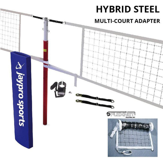 Jaypro Hybrid Steel Volleyball Net Center Upright System