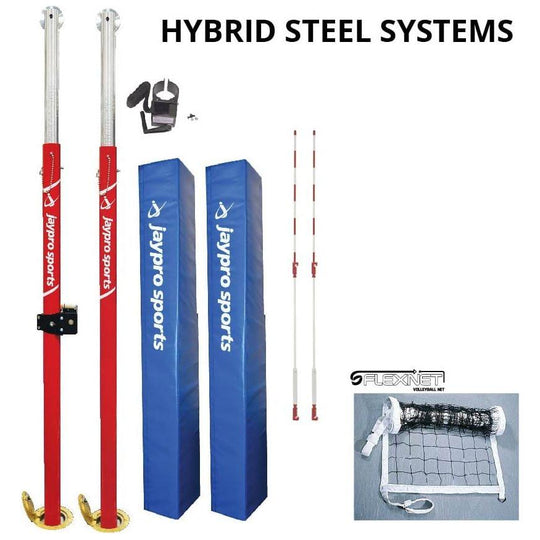 Jaypro Hybrid Steel Volleyball Net System