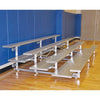 Image of Jaypro Indoor Bleacher - 15 ft. (4 Row - Double Foot Plank) -Tip & Roll BLDP-4TRG