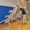 Image of Jaypro Indoor Bleacher - 15 ft. (4 Row - Double Foot Plank) -Tip & Roll BLDP-4TRG