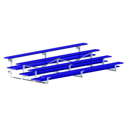 Jaypro Indoor Bleacher - 15 ft. (4 Row - Double Foot Plank) -Tip & Roll (Powder Coated) BLDP-4TRGPC