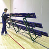 Image of Jaypro Indoor Bleacher - 21 ft. (2 Row - Single Foot Plank) - Tip & Roll (Powder Coated) BLCH-221TRGPC