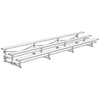 Image of Jaypro Indoor Bleacher - 21 ft. (3 Row - Double Foot Plank) - Tip & Roll BLDP-321TRG