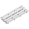 Image of Jaypro Indoor Bleacher - 21 ft. (4 Row - Double Foot Plank) - Tip & Roll BLDP-421TRG