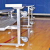 Image of Jaypro Indoor Bleacher - 21 ft. (4 Row - Single Foot Plank) - Tip & Roll BLCH-421TRG