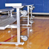 Image of Jaypro Indoor Bleacher - 27 ft. (2 Row - Single Foot Plank) - Tip & Roll BLCH-227TRG