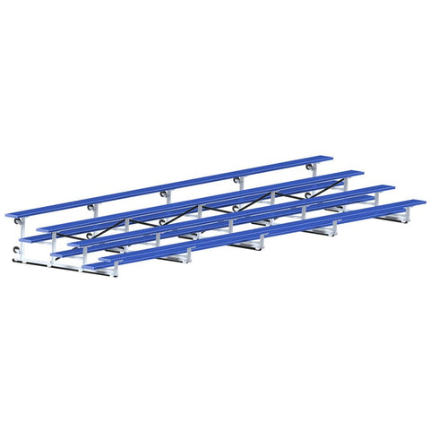 Jaypro Indoor Bleacher - 27 ft. (4 Row - Single Foot Plank) - Tip & Roll (Powder Coated) BLCH-427TRGPC