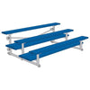 Image of Jaypro Indoor Bleacher - 7-1/2 ft. (3 Row - Double Foot Plank) - Tip & Roll (Powder Coated) BLDP-375TRGPC