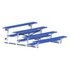 Image of Jaypro Indoor Bleacher - 7-1/2 ft. (4 Row - Single Foot Plank) - Tip & Roll (Powder Coated) BLCH-475TRGPC