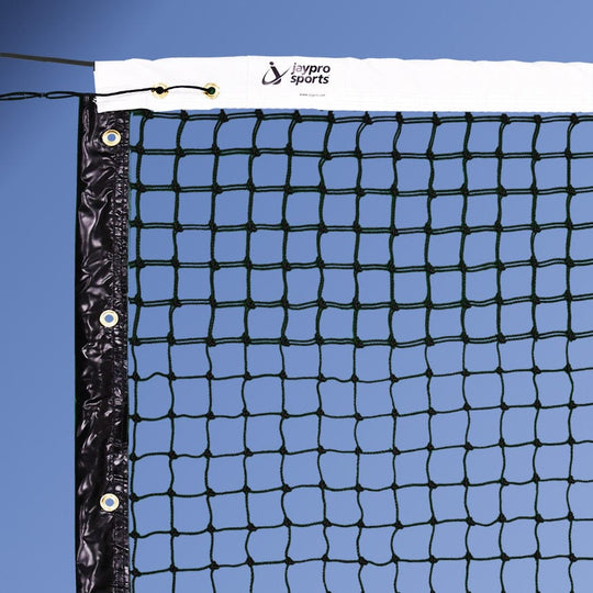 Jaypro Indoor Tournament Tennis Net (1-7/8 in. Sq. - 3mm Polyethylene Knotted Mesh) TTN-3