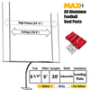Image of Jaypro Max-1 Football Goal Posts 20' Uprights 6' Offset (Leveling Plate)
