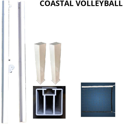 Jaypro Outdoor Volleyball System - Coastal Competition - (4 in.) (Square Post) OCC-500