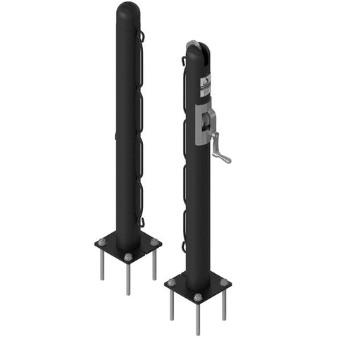 Jaypro Pickleball Deluxe Club Surface Mounted Upright (3 in. Pole) PKBSM300-BK