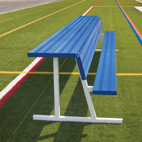 Jaypro Player Bench w/ Seat Back and Shelf - 7-1/2 ft. - Portable (Powder Coated) PBS-80PC