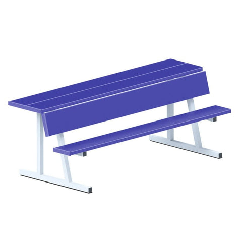 Jaypro Player Bench w/ Seat Back and Shelf - 7-1/2 ft. - Portable (Powder Coated) PBS-80PC