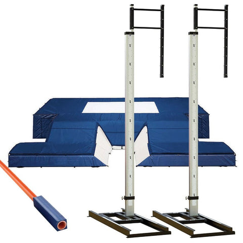 Jaypro Pole Vault Telescoping Standards Package - (Collegiate - 9 ft. to 21 ft.) TFPVPKG2