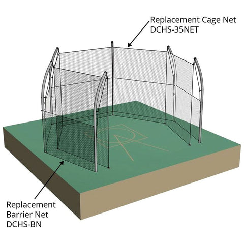 Jaypro Replacement Discus Cage Barrier Net (1-7/8 in. Sq. #42 Nylon Net) (63 ft.L x 7 ft.H) DCHS-BN