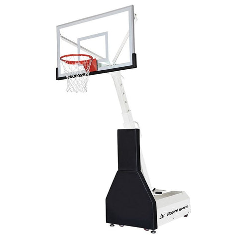 Jaypro Sports Portable Basketball System 60 in. Tempered Glass Backboard PB42