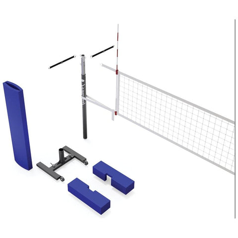 Jaypro T-Base Competition Volleyball Net Center Upright System (FeatherLite Pin-Stop Height Adjust Upright)