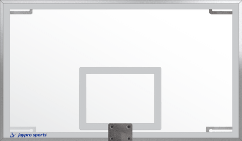 Jaypro Wall-Mounted Basketball Backstop Stationary Glass Backboard