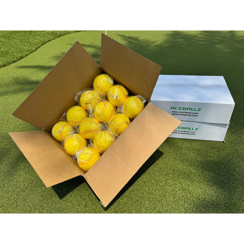MuhlTech TruFlight AceBallz Pitching Machine Softball 12 pack