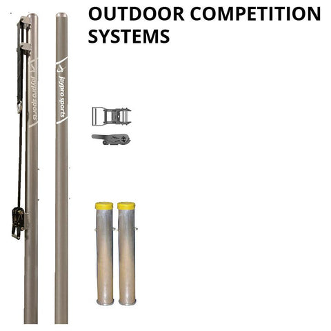 Jaypro Outdoor Volleyball Uprights - Competition (3-1/2 in.) (Round Pole) OCV-900