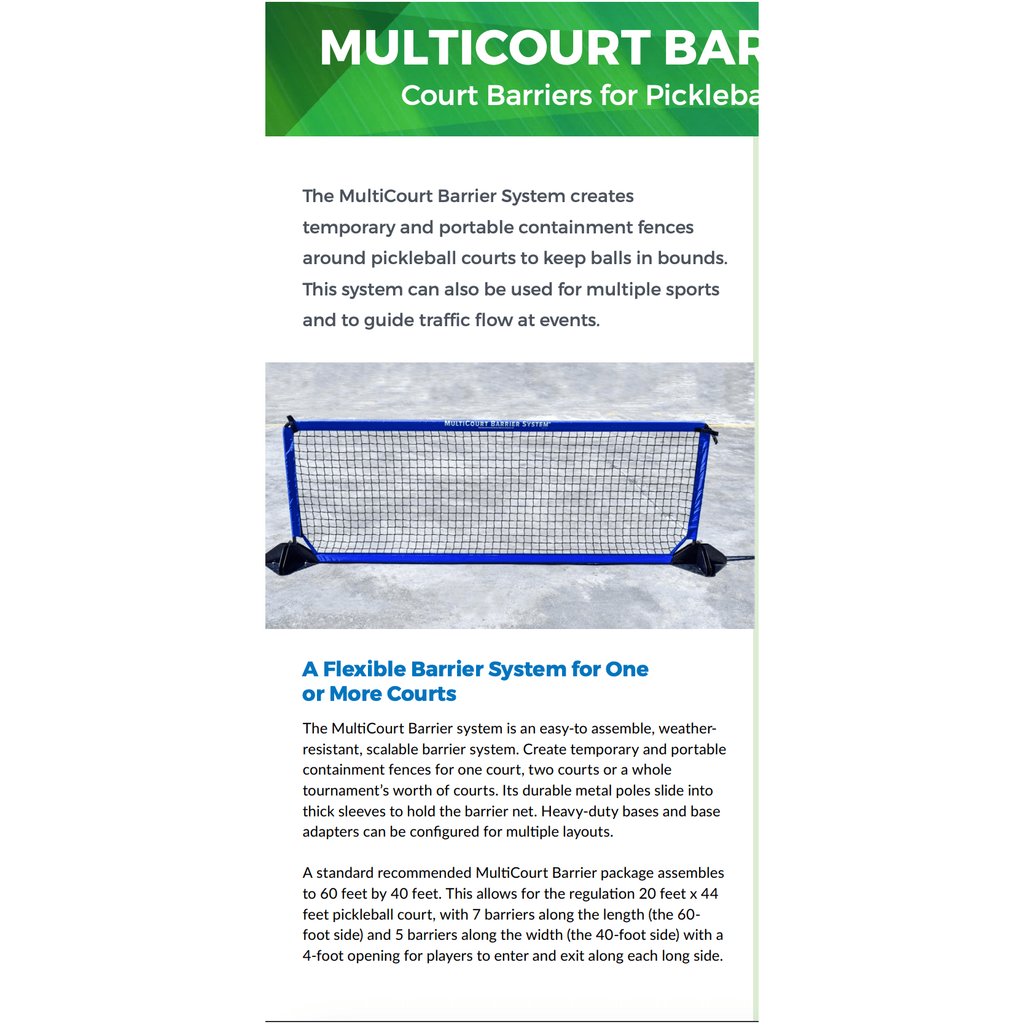 OnCourt OffCourt MultiCourt Barrier System – Pro Sports Equip