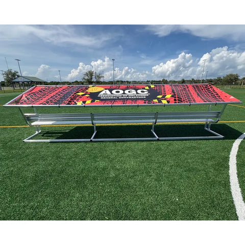 PEVO 15' Covered Bench with Backrest TBC-15