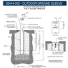 Image of Porter 4" SQ Outdoor Ground Sleeve 00444000