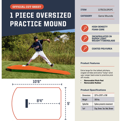 Portolite 10" Oversized Portable Practice Pitching Mound 11751PC