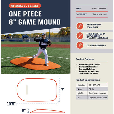 Portolite 8" Baseball Portable Pitching Mound 81251PC