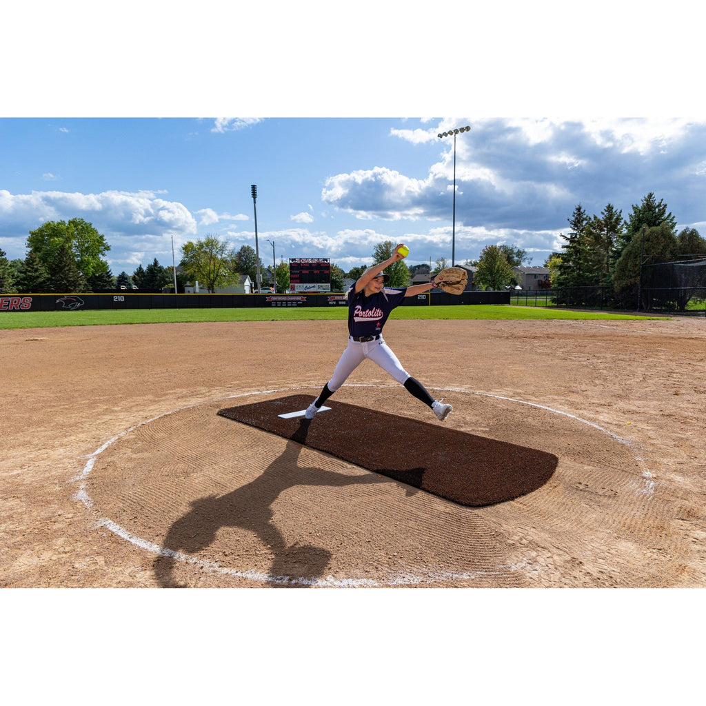poth softball Pro Spiked Fastpitch Softball Pitching Mat by Portolite