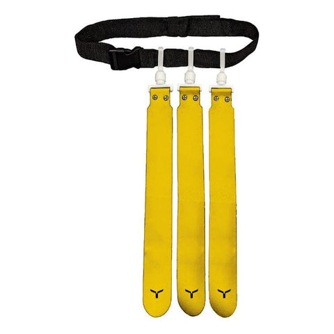 RockSolid Popper Flag Football Belts - Yellow (2 FLAGS PER BELT)