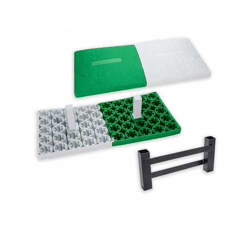 Rogers Low-Profile Flexy Baseball Base Set w/Green Double First Base RFBB-3-DBL-FST-G