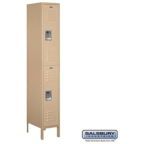 Salsbury 12" Wide Double Tier Standard Metal Locker 12" W x 78" H x 18" D (Unassembled)