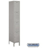 Image of Salsbury 12" Wide Four Tier Standard Metal Locker 12" W x 78" H x 12" D (Unassembled)