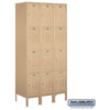 Image of Salsbury 12" Wide Four Tier Standard Metal Locker 36" W x 78" H x 18" D (Unassembled)